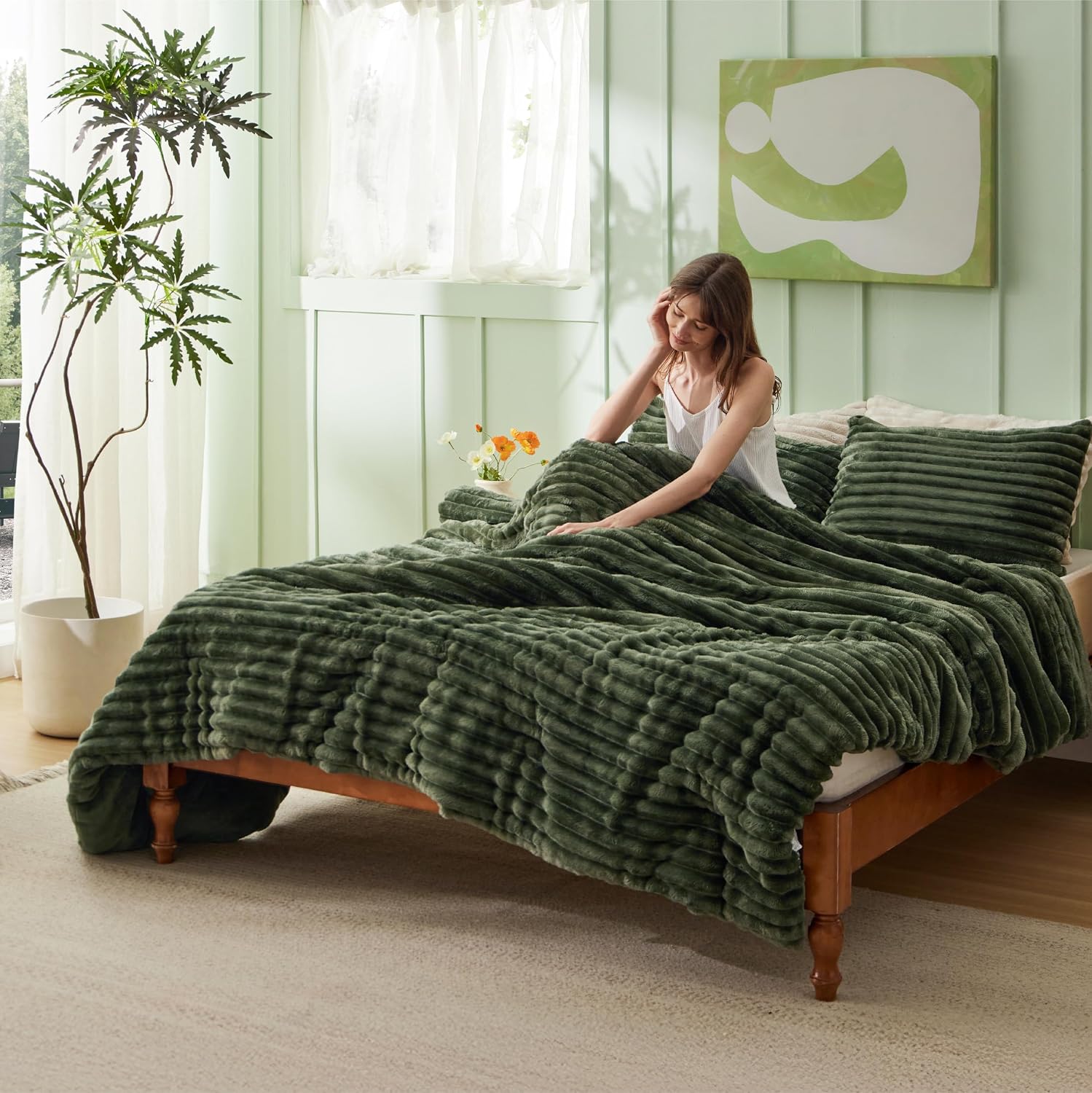 Detalle de Bedsure king comforter set