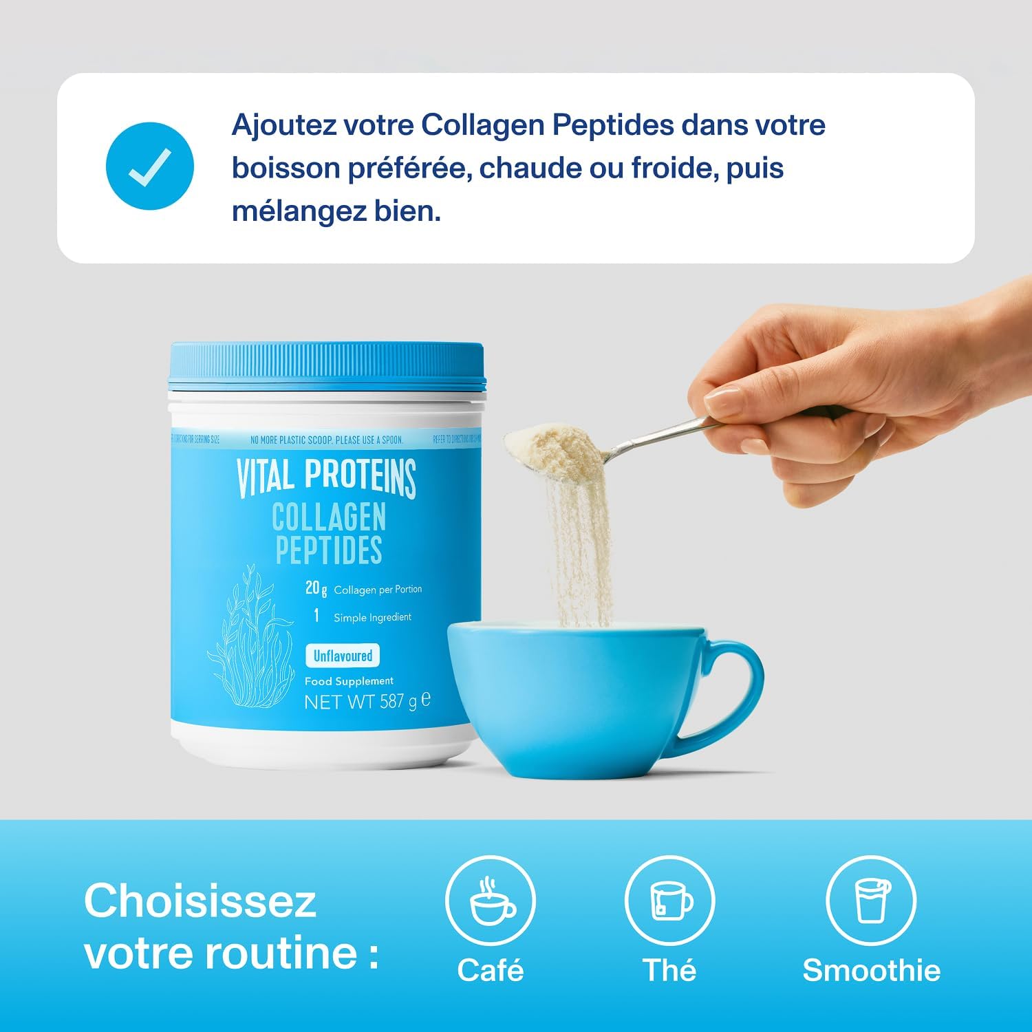 Thumbnail 1 de Vital Proteins Collagen Peptides Type I & III – collagène hydrolysé non aromatisé, sans gluten