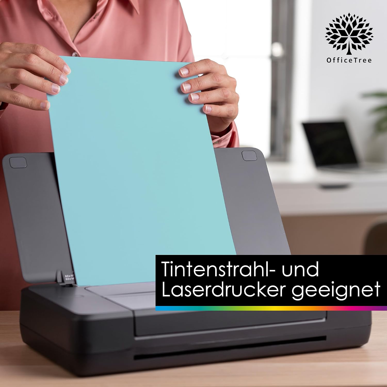 Thumbnail 6 de OfficeTree 120x Tonpapier A4 Bunt 130 g/m² – 12 Farben, recyceltes Bastelpapier für kreative Projekte