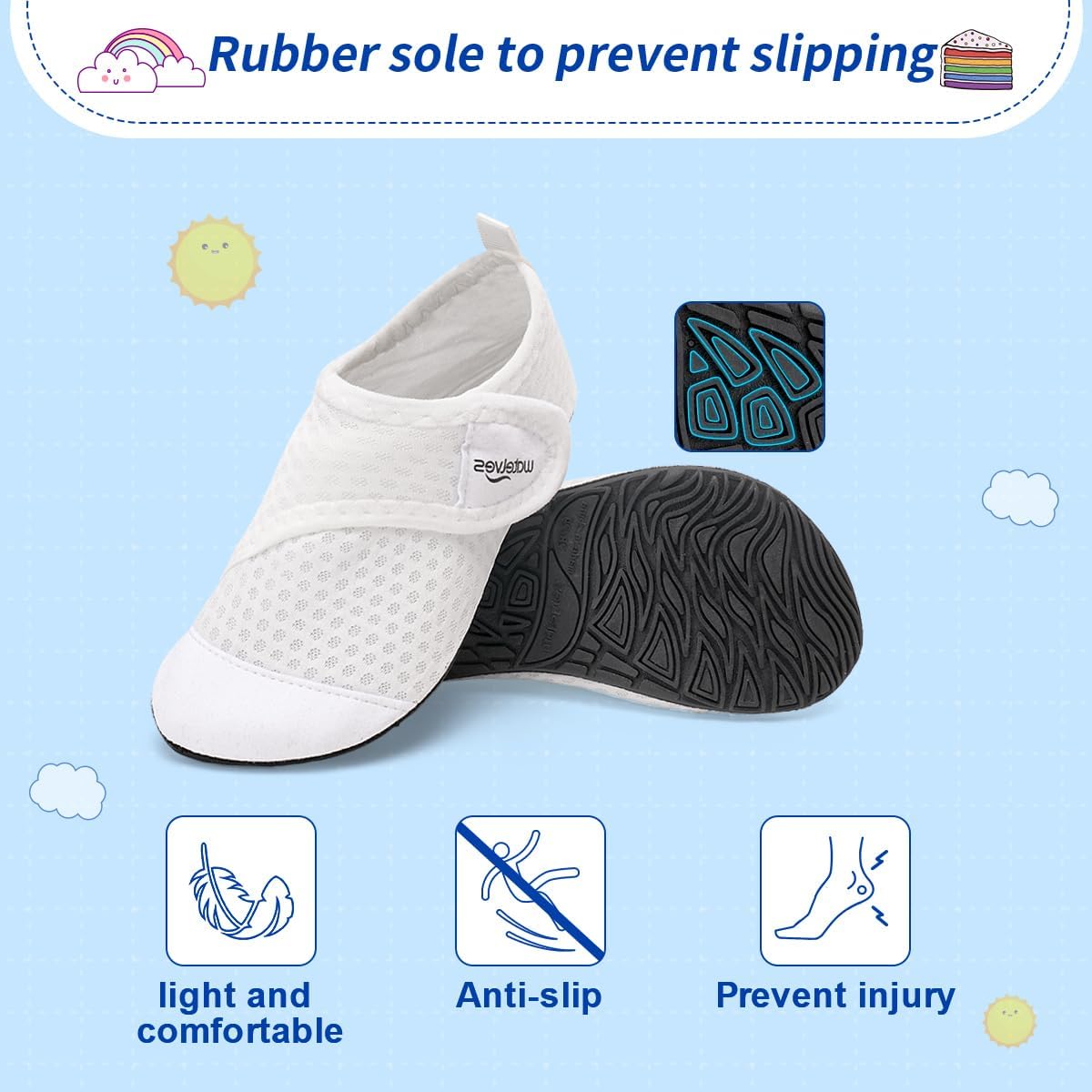 Thumbnail 3 de WateLves Kinder Badeschuhe & Wasserschuhe für Mädchen und Jungen – rutschfeste Schwimmschuhe zum schnellen Trocknen
