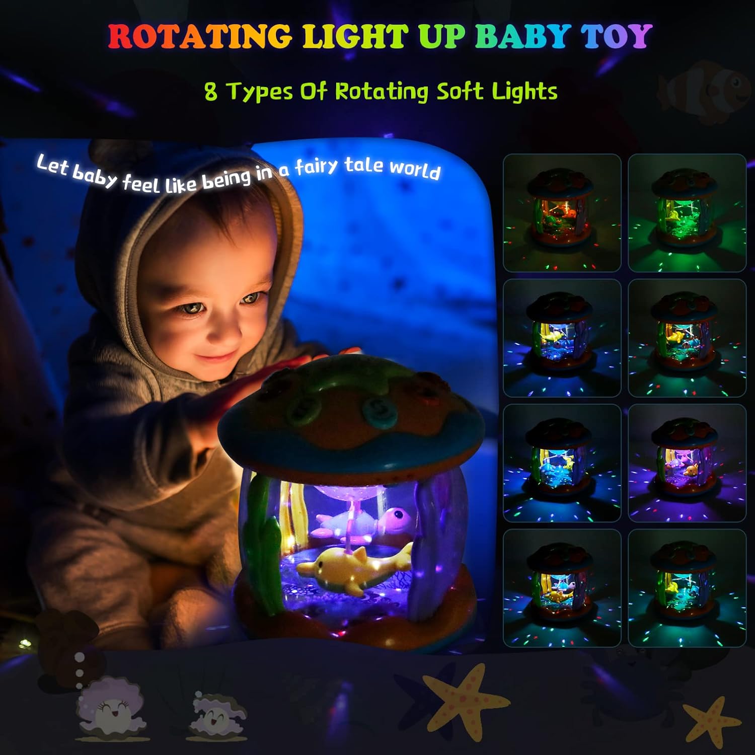 Thumbnail 5 de m zimoon Ocean Projector Baby Toy 8 modes