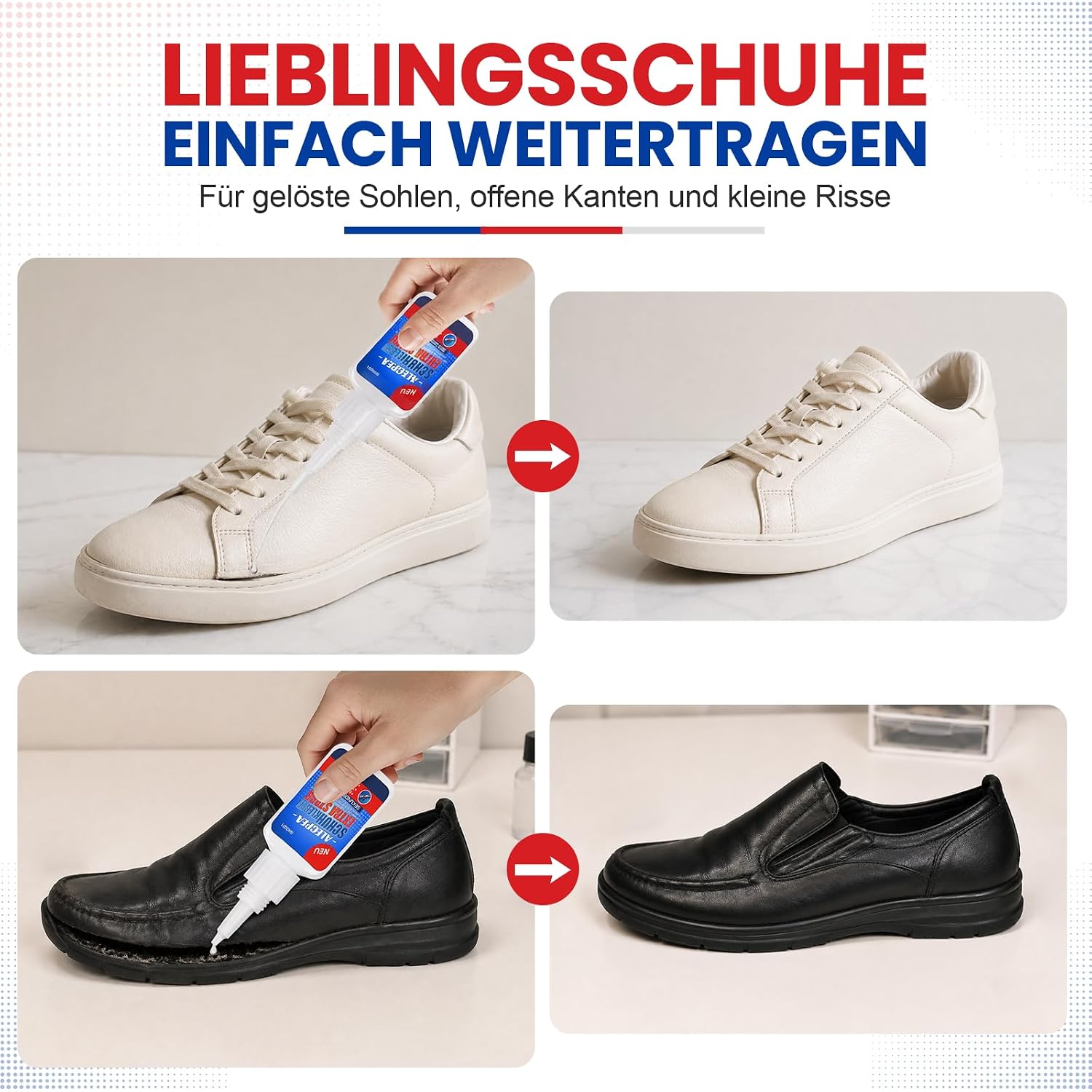 Thumbnail 1 de ALECPEA Schuhkleber – wasserfester Sekundenkleber für Sohlen, 30 g