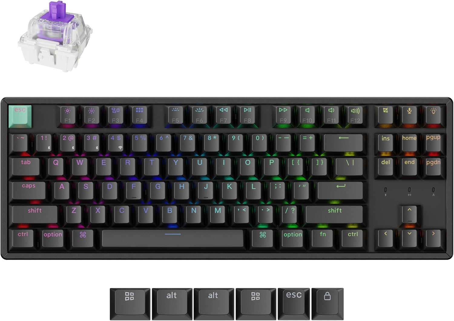 Detalle de Keychron Hall Effect mechanical keyboard