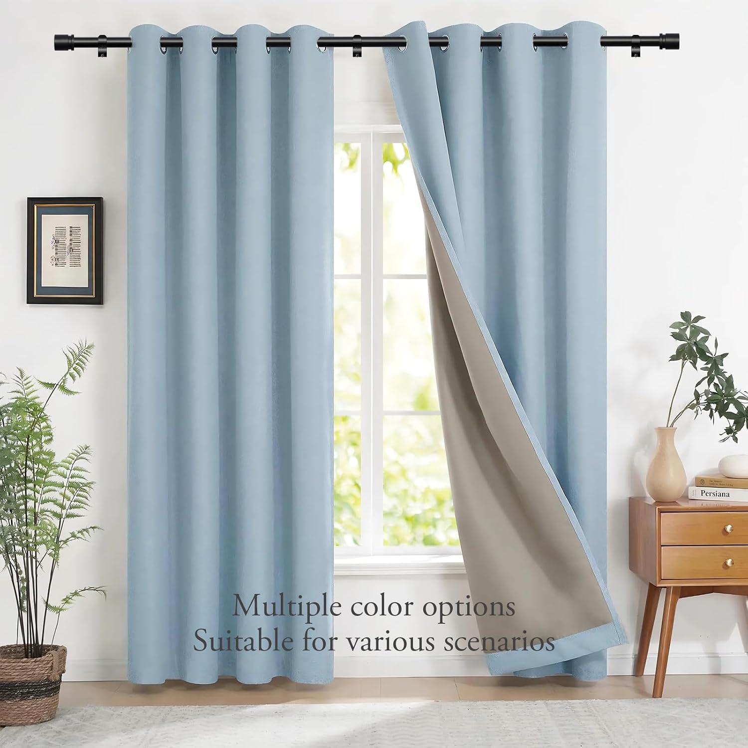 Detalle 2 de Byondeth Adjustable Curtain Rod 16–88 in, 1 in diameter 🪟