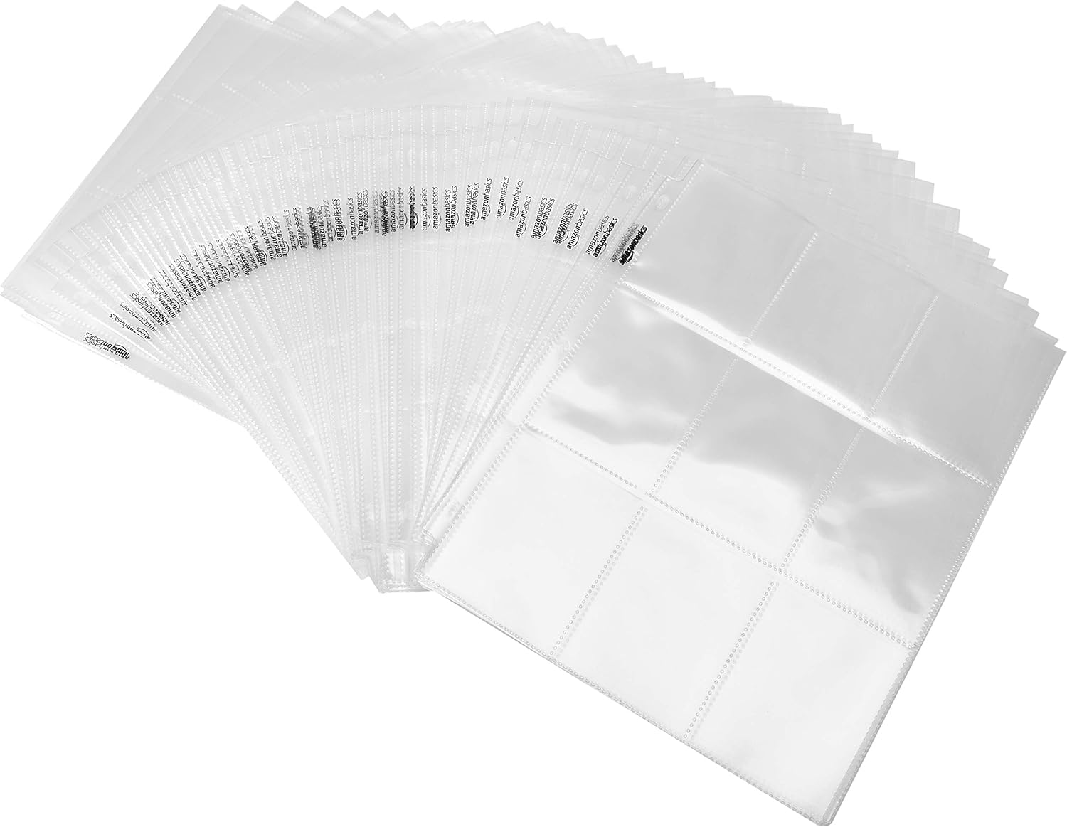Detalle de Amazon Basics 9-Sleeve Trading Card Protectors Binder Pages (100-Pack)
