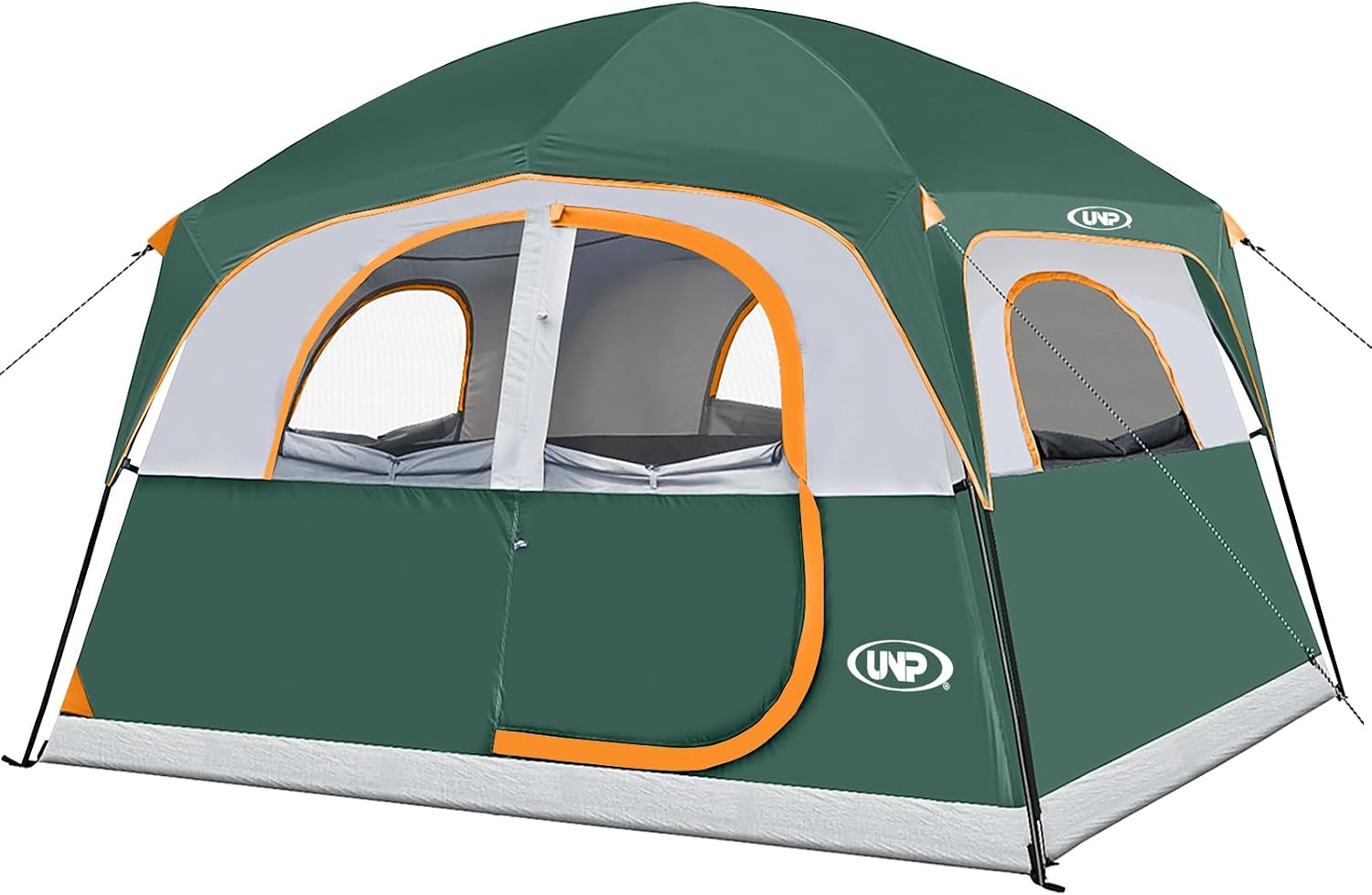 Detalle de UNP 6 Person Camping Tent: Waterproof Family Cabin with Rainfly, 10' x 9' x 78