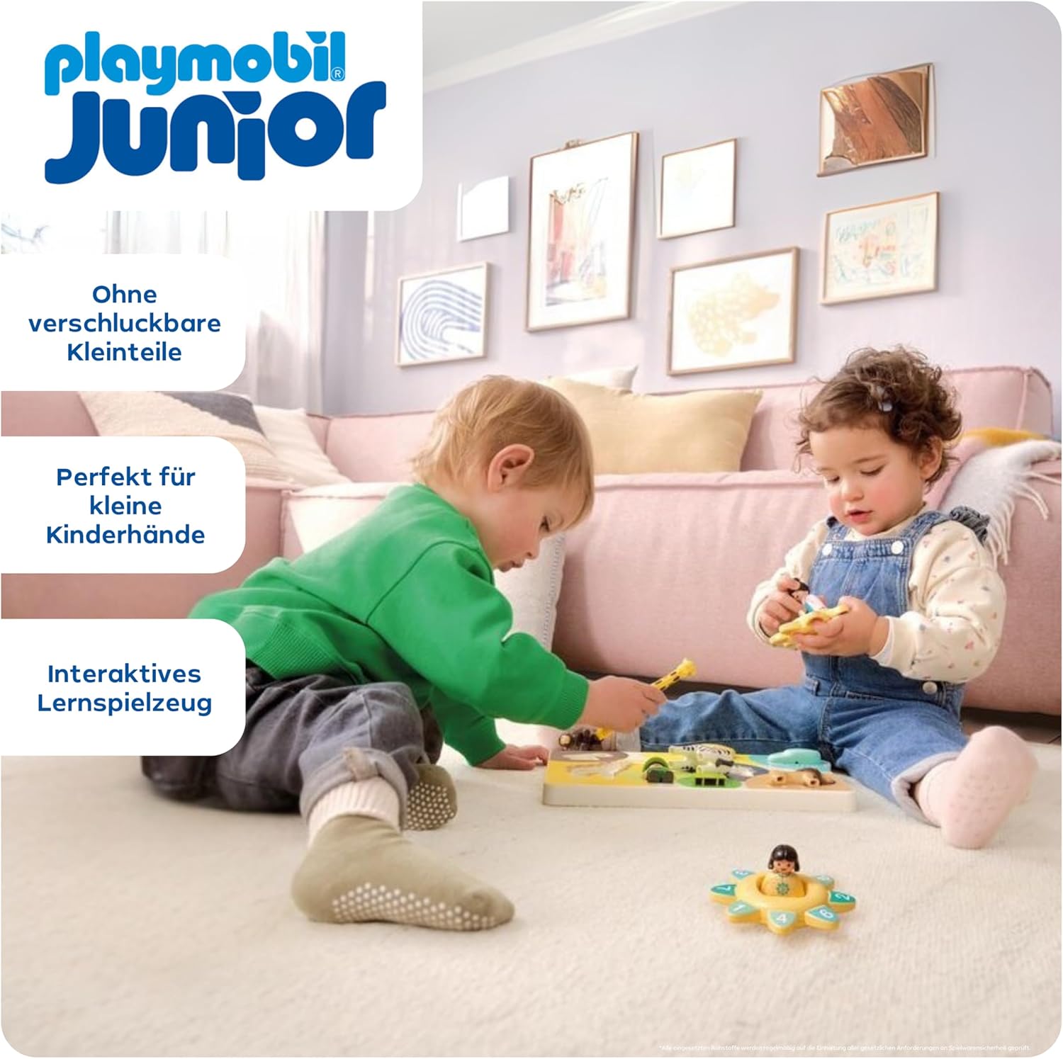 Thumbnail 2 de PLAYMOBIL JUNIOR Mein erstes Spielzeug ab 1 Jahr – sortierendes Lernset mit Puzzle, Blumenstand und Kreisel (71655)