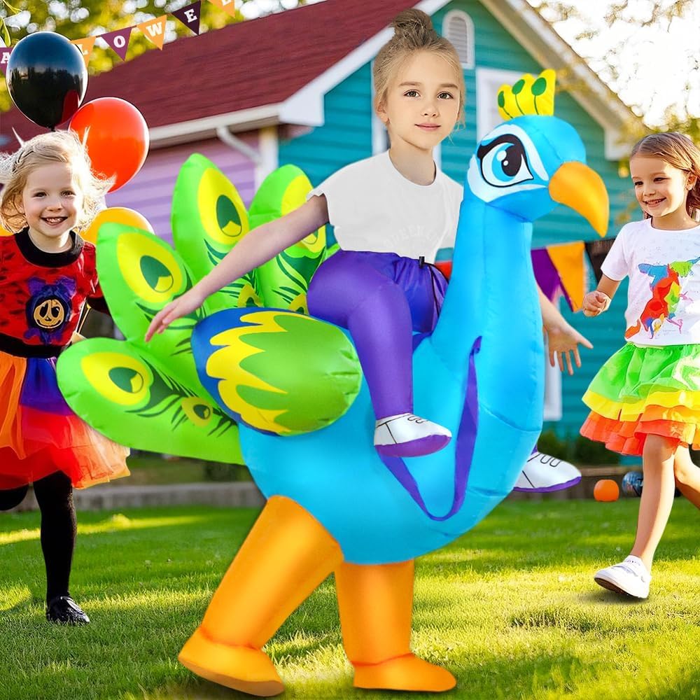 Detalle 2 de KOOY Inflatable Peacock Costume, 190T Polyester