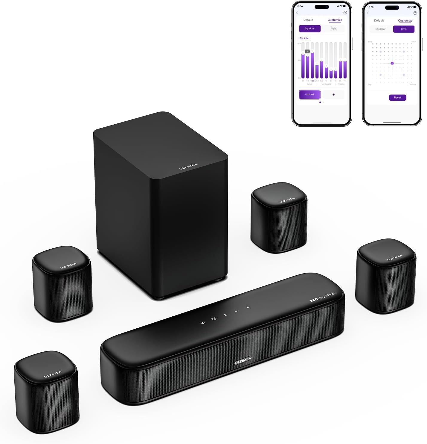 Detalle de ULTIMEA U2621 Aura A60 7.1-Channel Dolby Atmos Sound Bar with Subwoofer