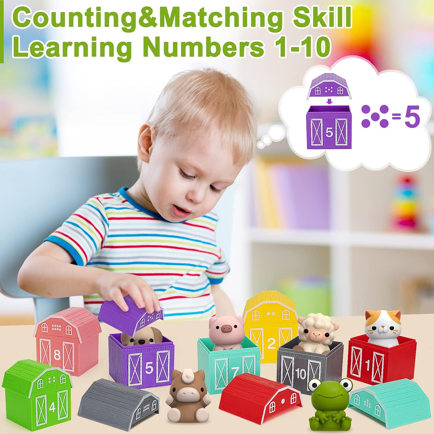 Thumbnail 5 de Learning Toys 20pcs Montessori Farm Animals for Toddlers