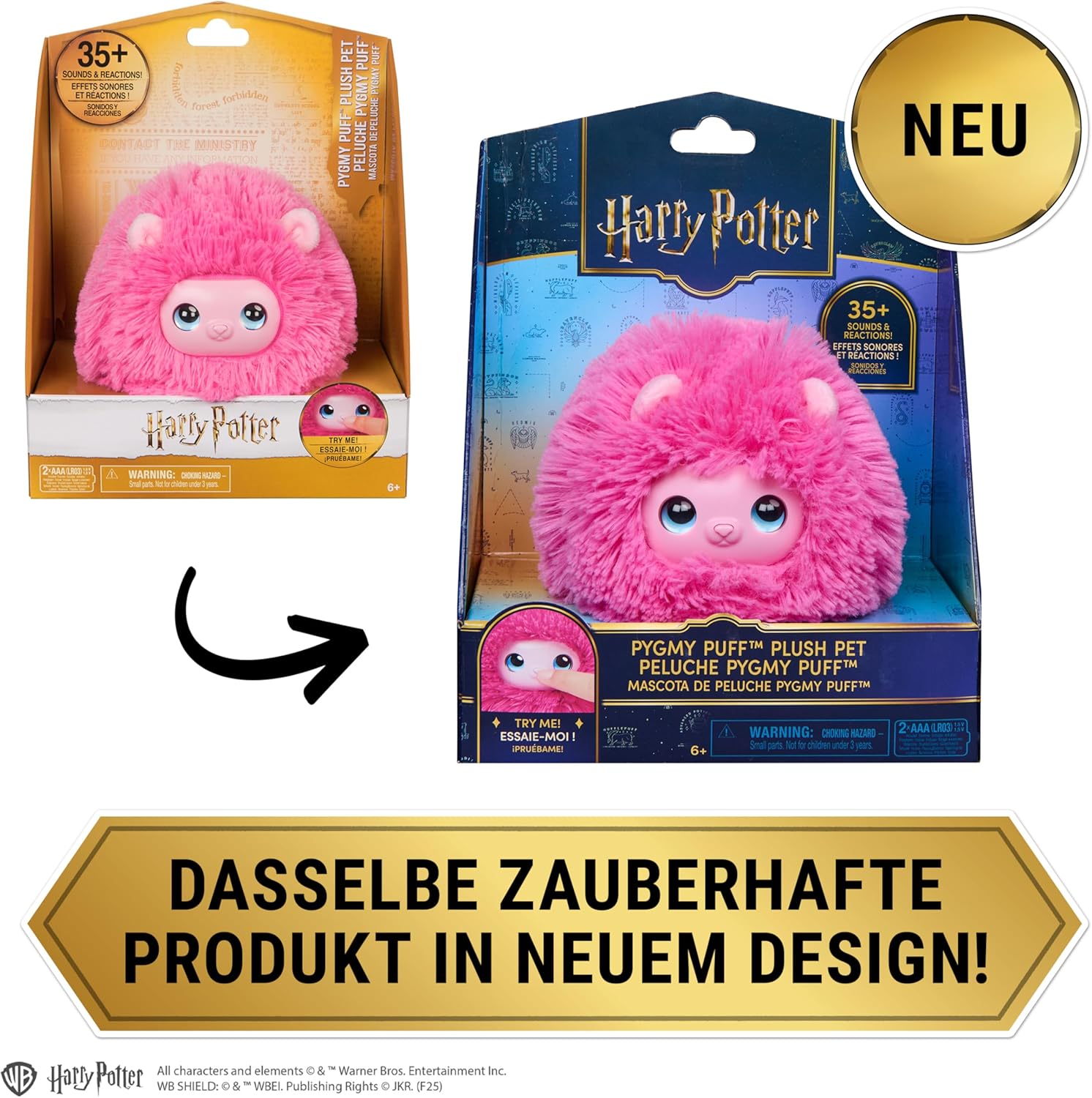 Thumbnail 5 de Wizarding World Minimuff interaktives Plüschtier, 35+ Geräusche