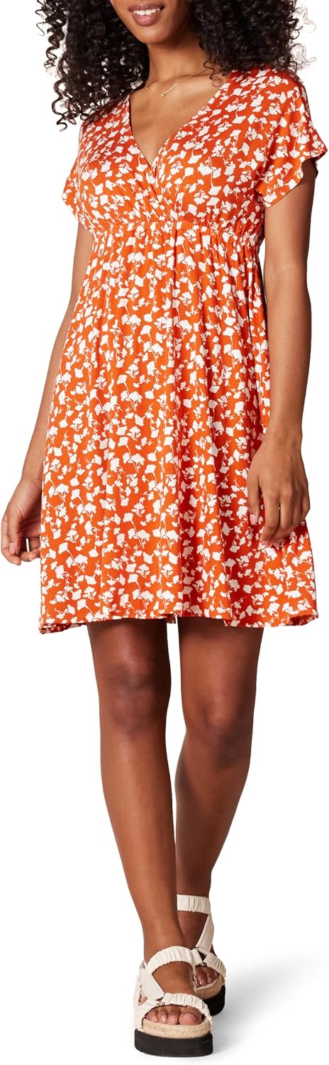 Detalle de Amazon Essentials Damen Surplice-Kleid – Übergröße verfügbar