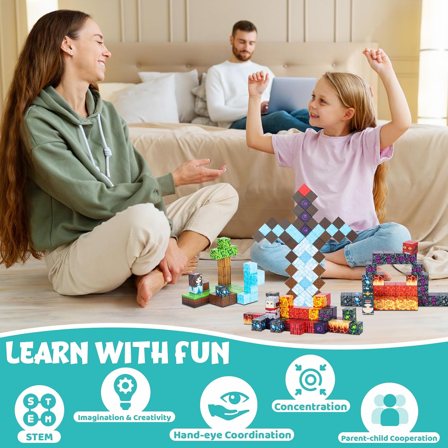 Thumbnail 5 de ACELIFE 200PCS Magnetic Blocks set for kids 🧩