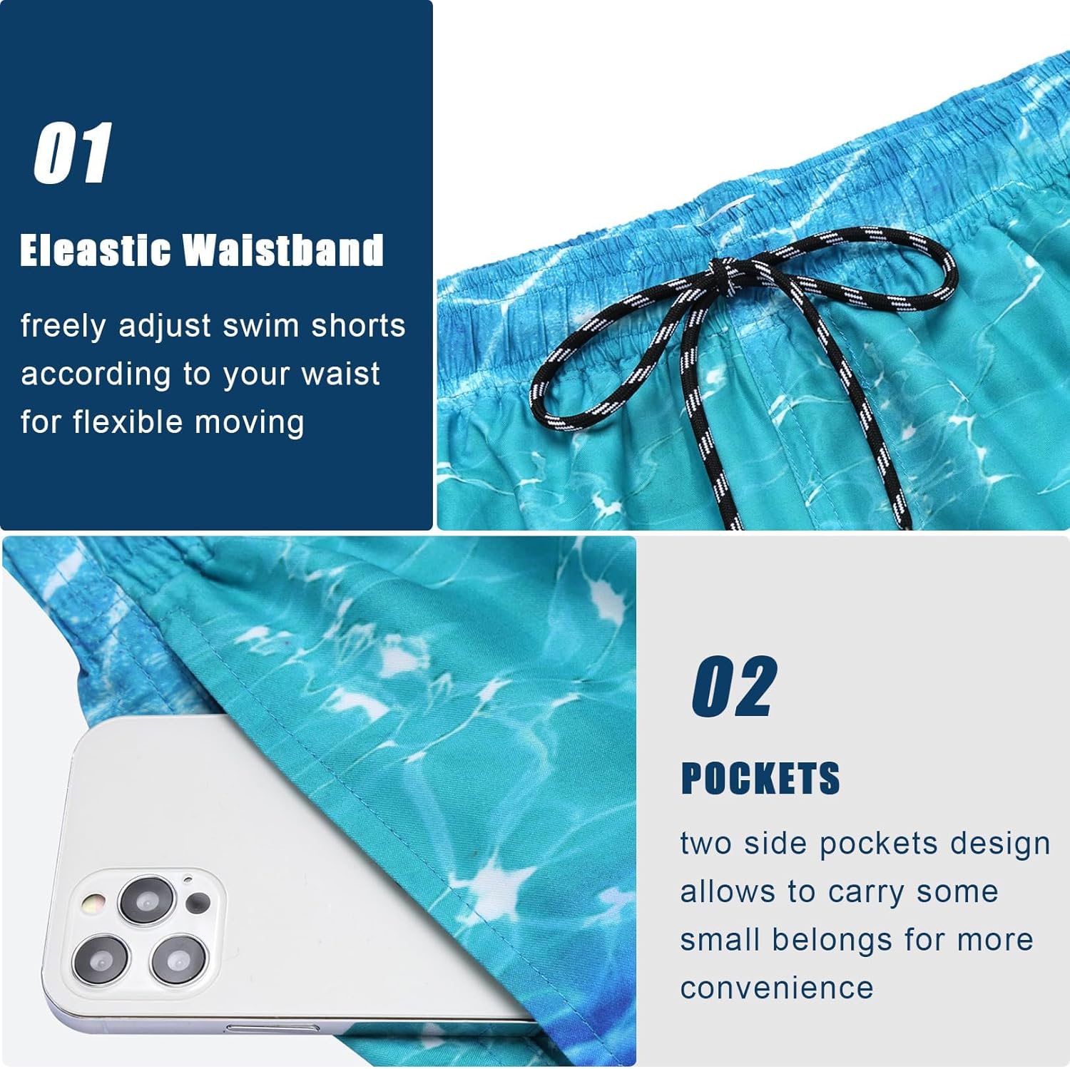 Thumbnail 4 de AI'MAGE Pantaloncini da Bagno 2 in 1 con Fodera a Compressione – Quick Dry, S-XXL