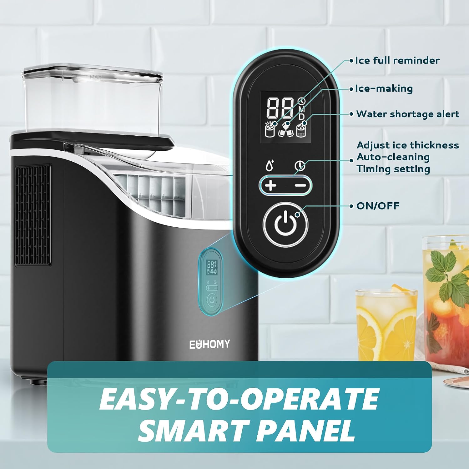 Thumbnail 5 de EUHOMY Countertop Ice Maker with 1.5L Tank