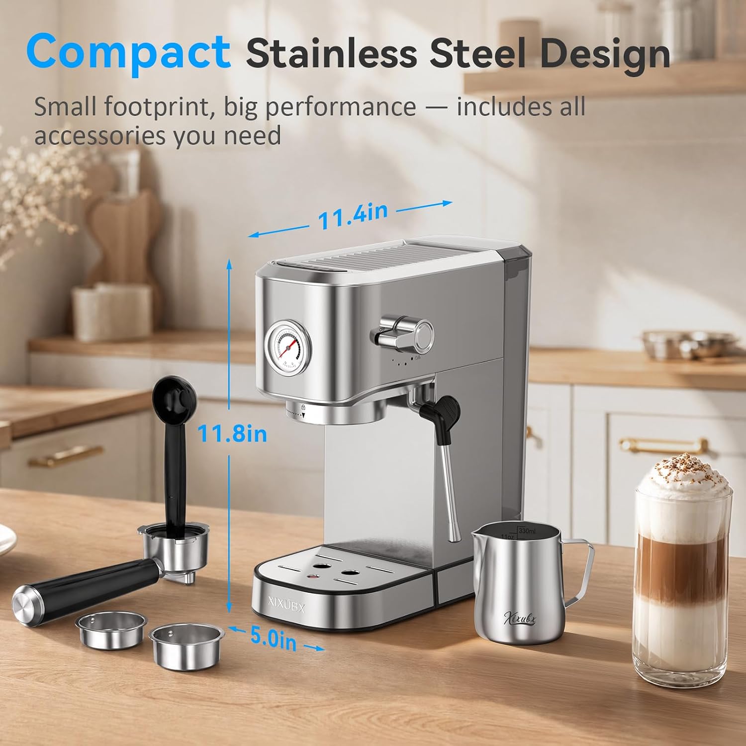 Detalle de XIXUBX 20Bar Espresso Machine 42oz Water Tank