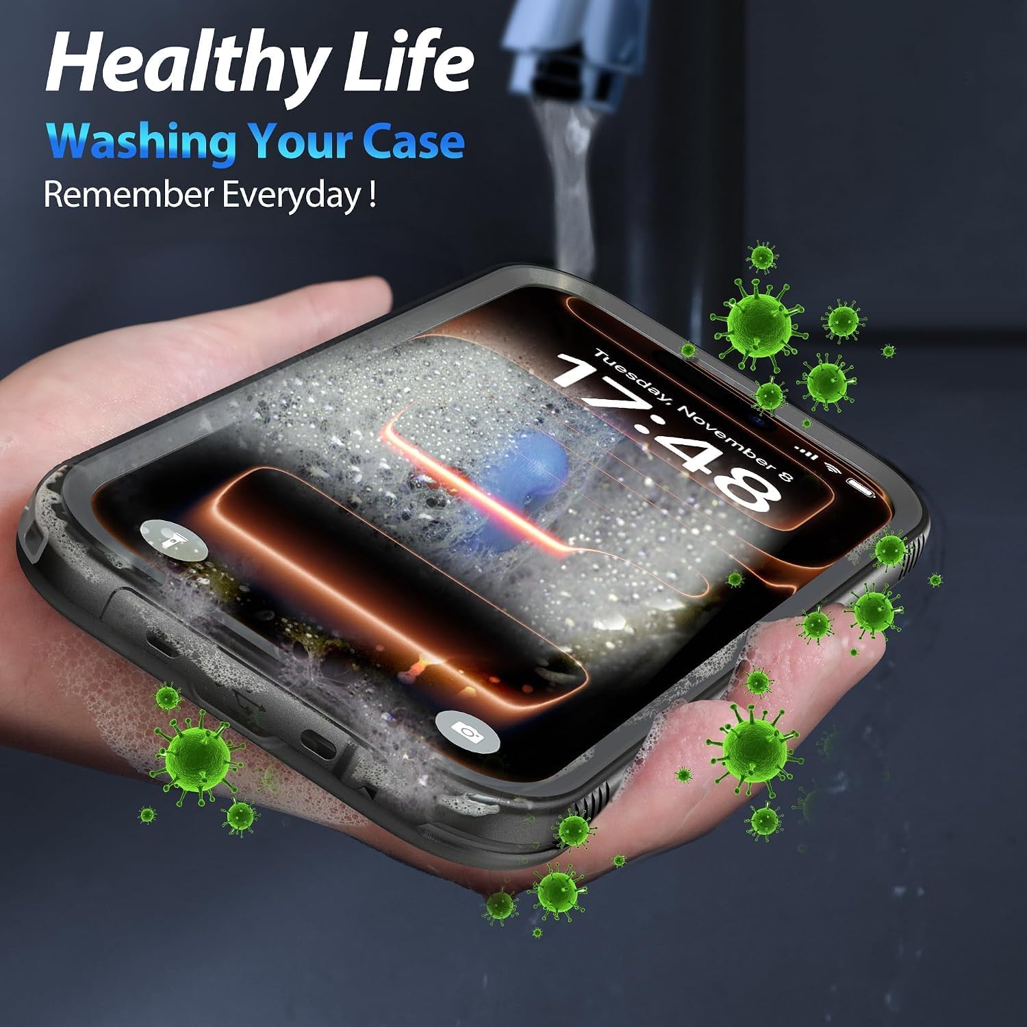 Thumbnail 3 de SPORTLINK Waterproof Case for iPhone 17/18 Pro Max, Black, 360° Protection