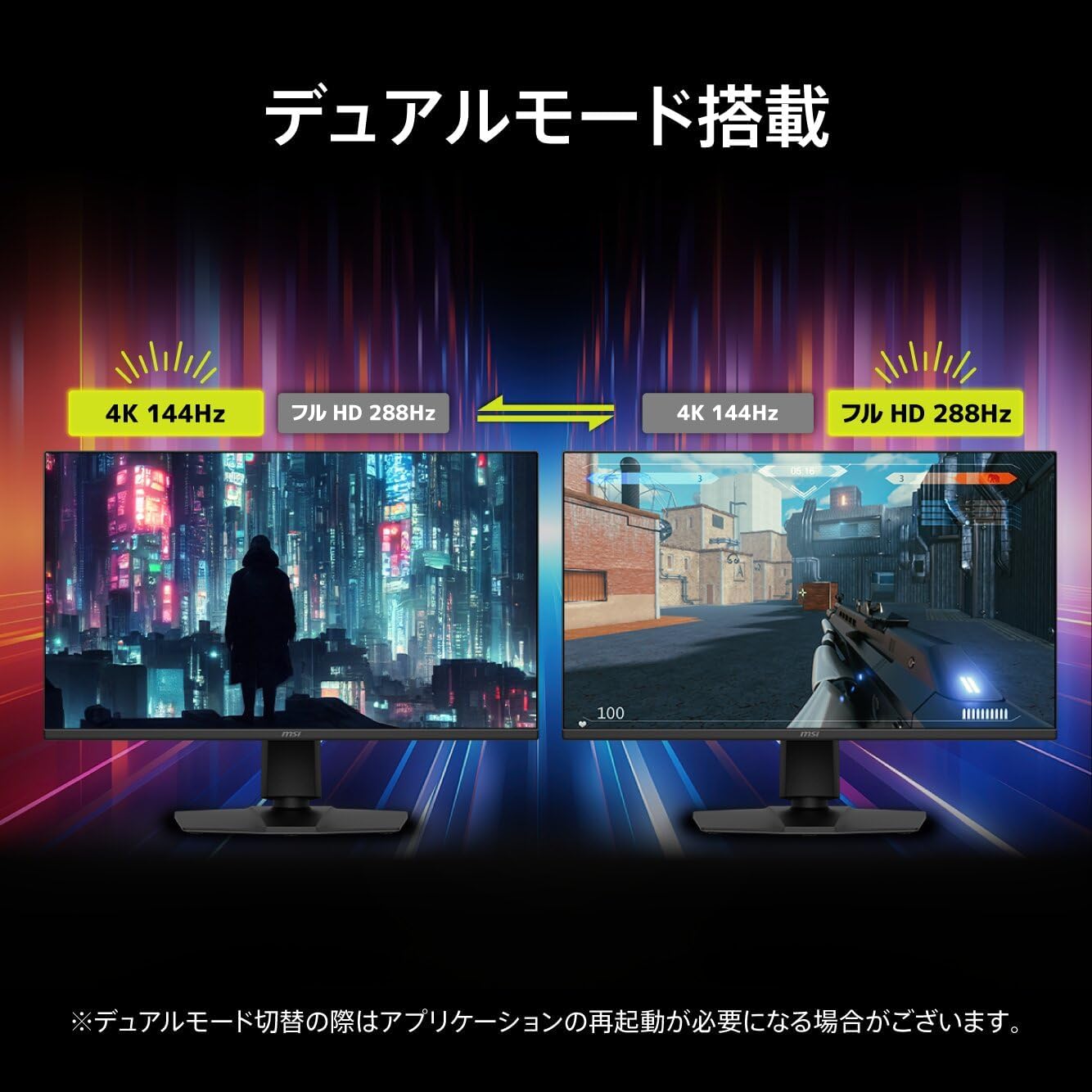 Thumbnail 1 de MSI MAG 275UPD E14 27インチ ゲーミングモニター 4K・144Hz／フルHD・288Hz対応
