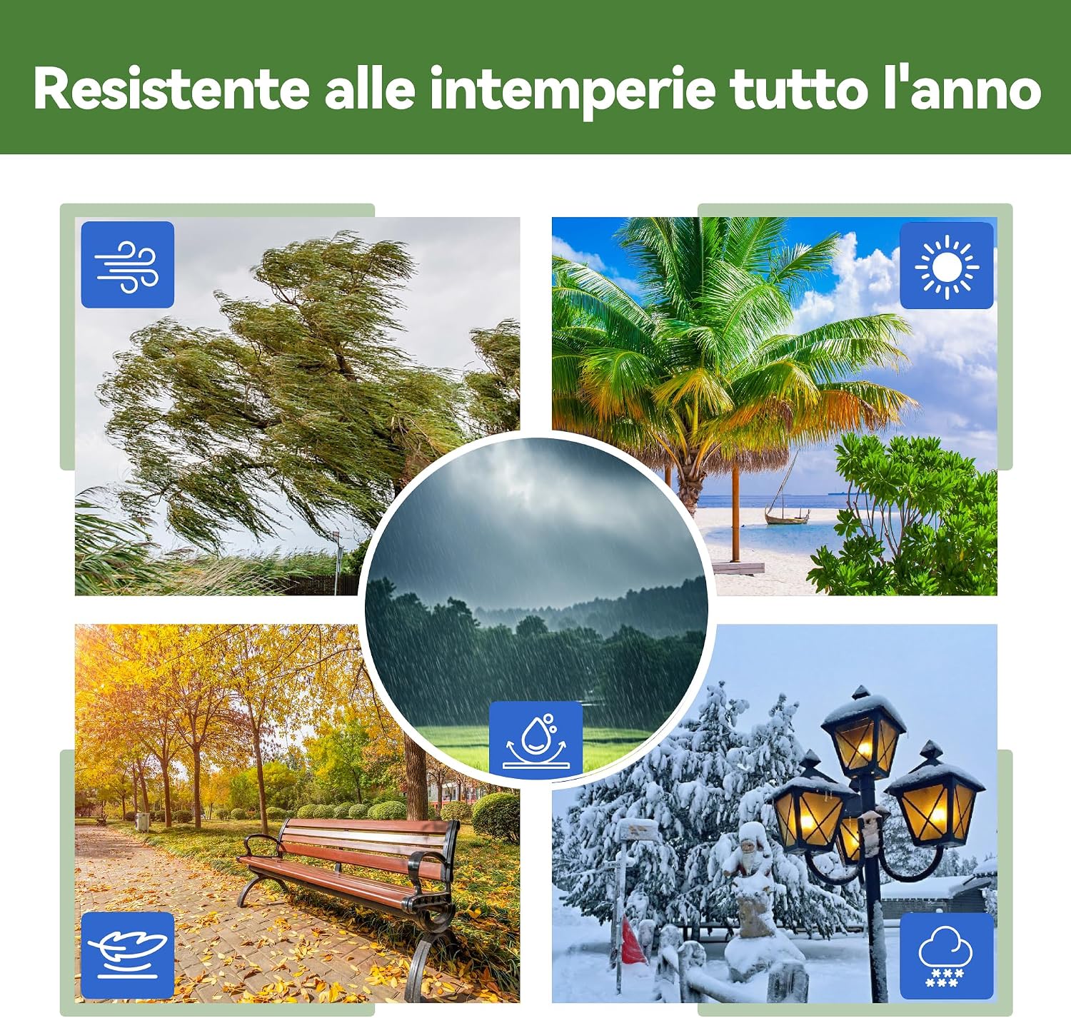 Thumbnail 6 de COVALL Telone in plastica antipioggia 2x2m – telo impermeabile HDPE 70 g/m², verde/blu, protezione UV