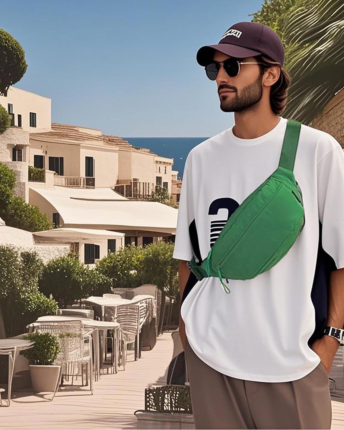 Thumbnail 6 de HAUMAUH Bauchtasche Wasserabweisend Herren Damen