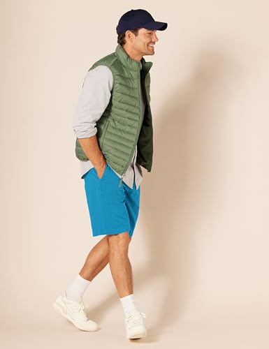 Detalle de Amazon Essentials Men's Classic Fit 9" Teal Blue Chino Shorts with Pockets (42W)