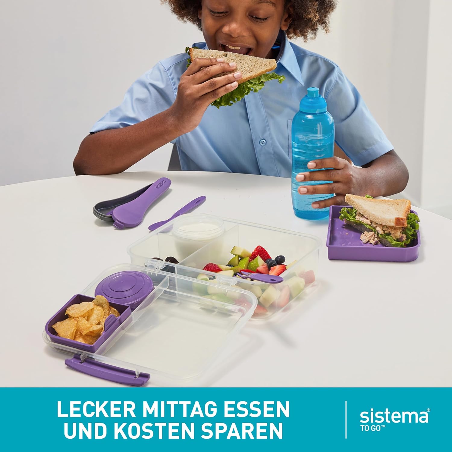 Thumbnail 5 de Sistema Bento Create Brotdose mit Fächern – 1,48 L, 2er Set in Minty Teal
