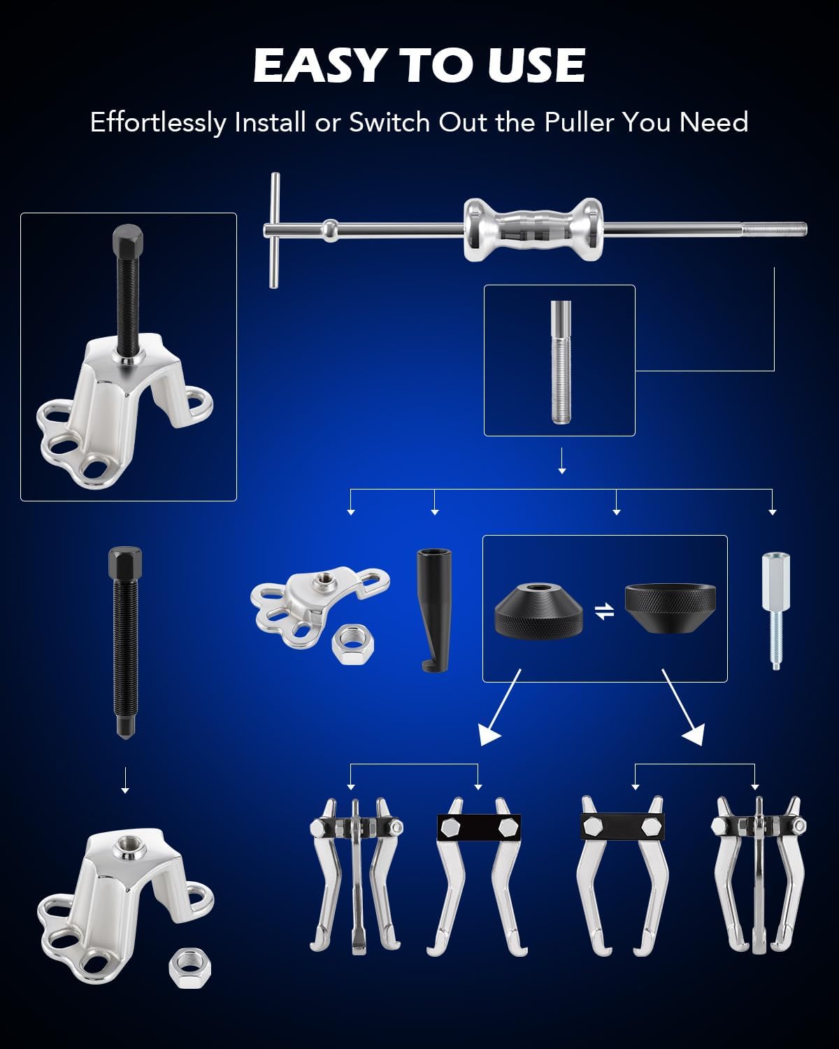 Thumbnail 6 de Orion Motor Tech Slide Hammer Puller Set, 9-piece ðŸ›