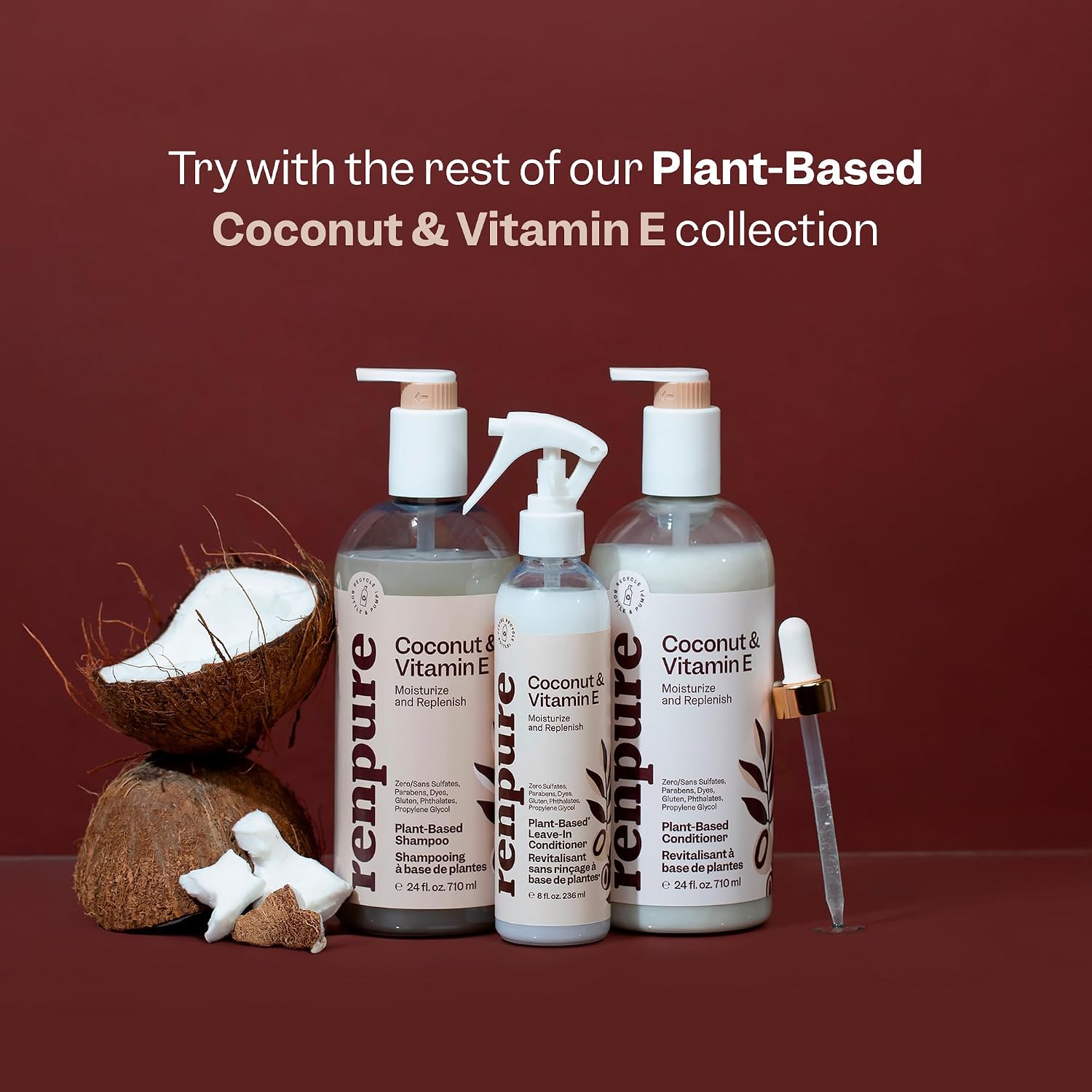 Detalle 2 de Renpure Conditioner Coconut Vitamin E 24 oz