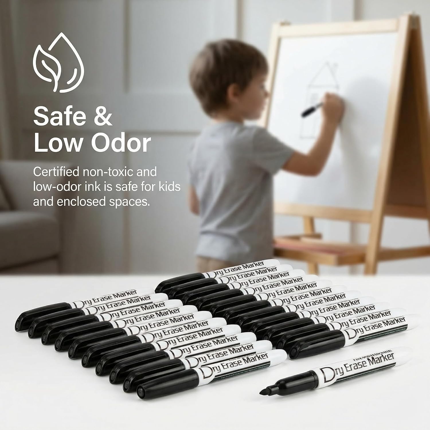 Detalle 2 de Volcanics Black Dry Erase Markers 80-pack ๐