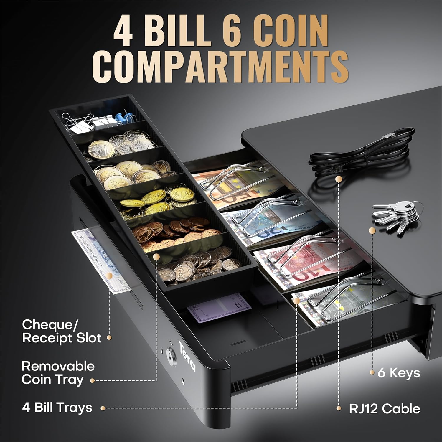 Thumbnail 5 de Tera 330R Cassetto cassa 33,5×33×10,4 cm 📦