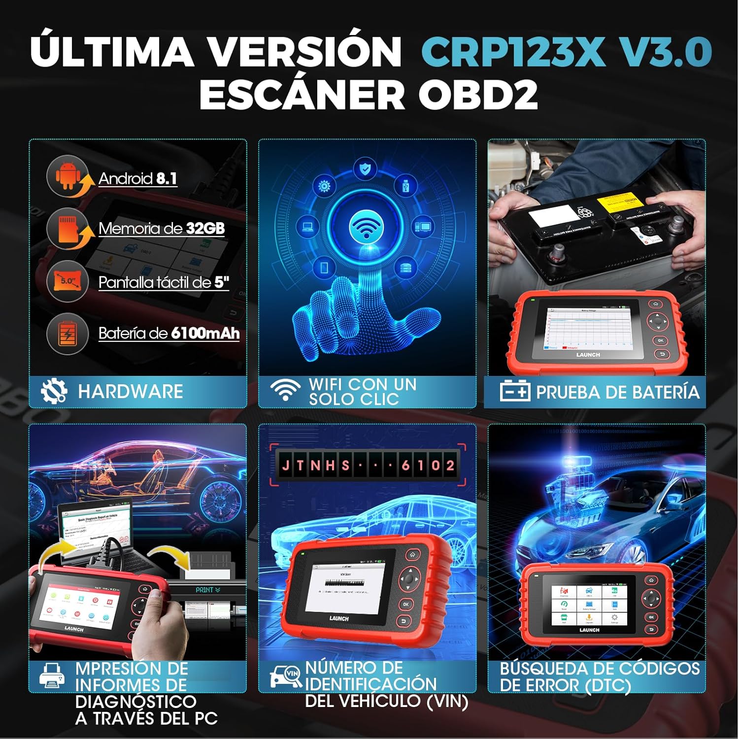 Thumbnail 3 de Launch CRP123X V3.0 OBD2 Diagnóstico Multimarcas