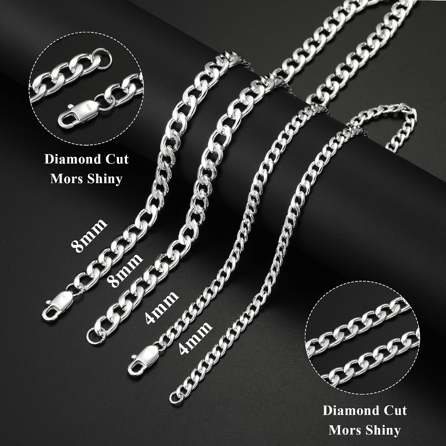 Thumbnail 4 de Rajputana S925 Cuban chain 4mm, 16–28 inch