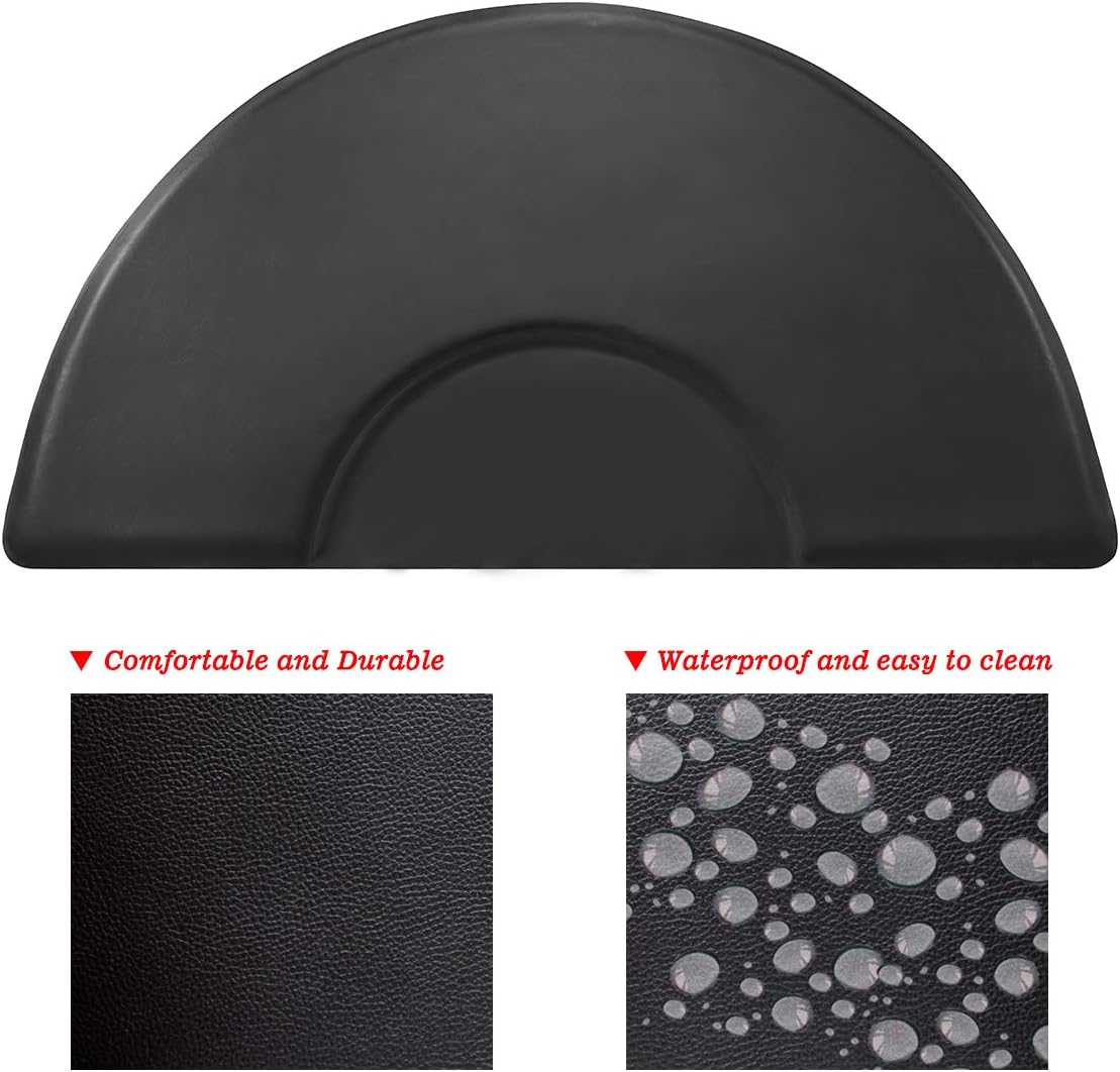 Thumbnail 3 de Antlu 1-Inch Thick Barber Cutting Chair Salon Floor Mat (5 Ft x 3 Ft Ellipse) — Anti-Fatigue, Waterproof, Easy Clean