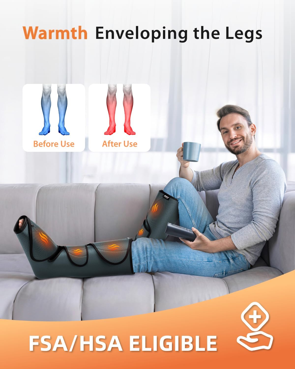 Thumbnail 2 de CINCOM Leg Massager with Heat and Compression: Comfort for Circulation and Edema Relief