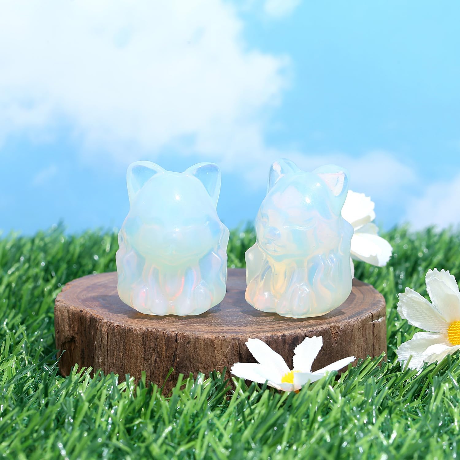 Thumbnail 2 de XIANNVXI Opalite fox figurine, 2 inch