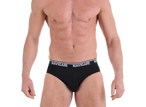 Detalle de Navigare 574/E Slip Nero da Uomo – Pack da 6, Taglia 4 (Medium)