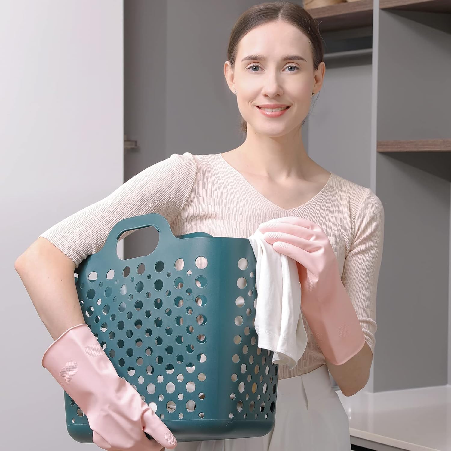 Thumbnail 2 de COOLJOB Medium Colorful Household Cleaning Gloves