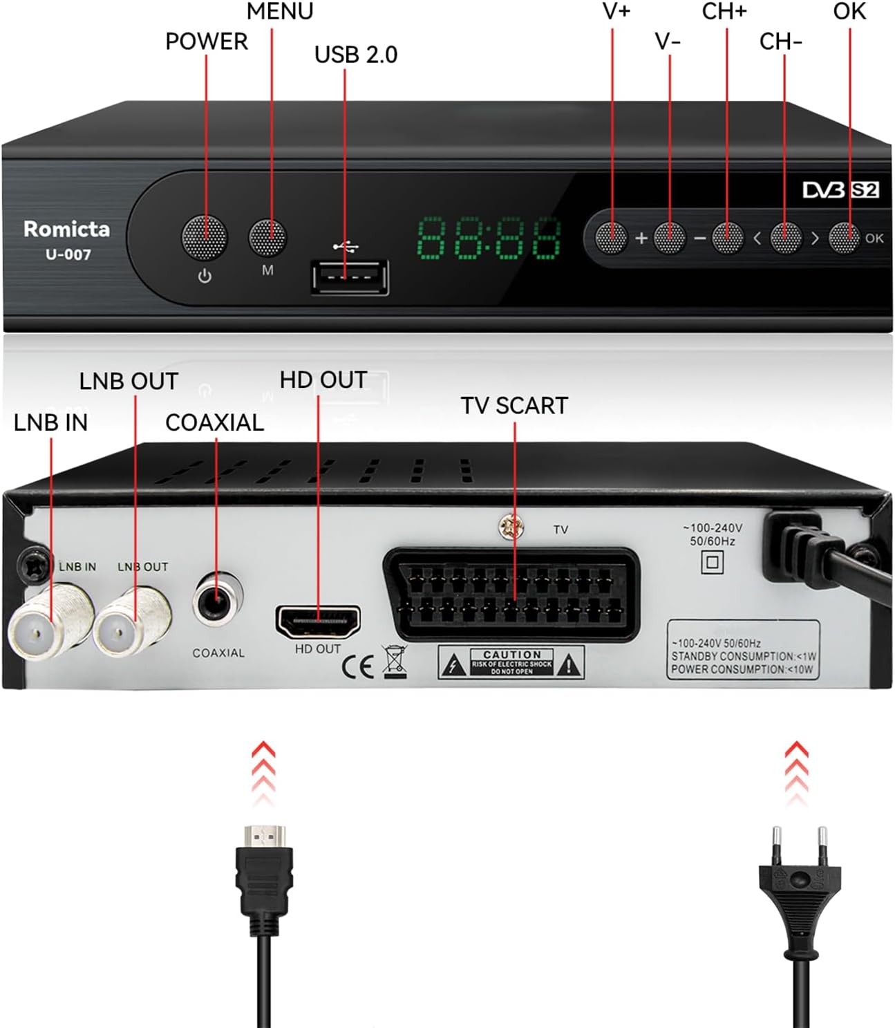 Thumbnail 1 de Romicta HD Receiver 84 Kanäle