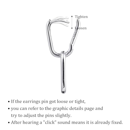 Thumbnail 6 de Weviway 925 Sterling Silver Double Ring Oval Huggie Hoop Earrings