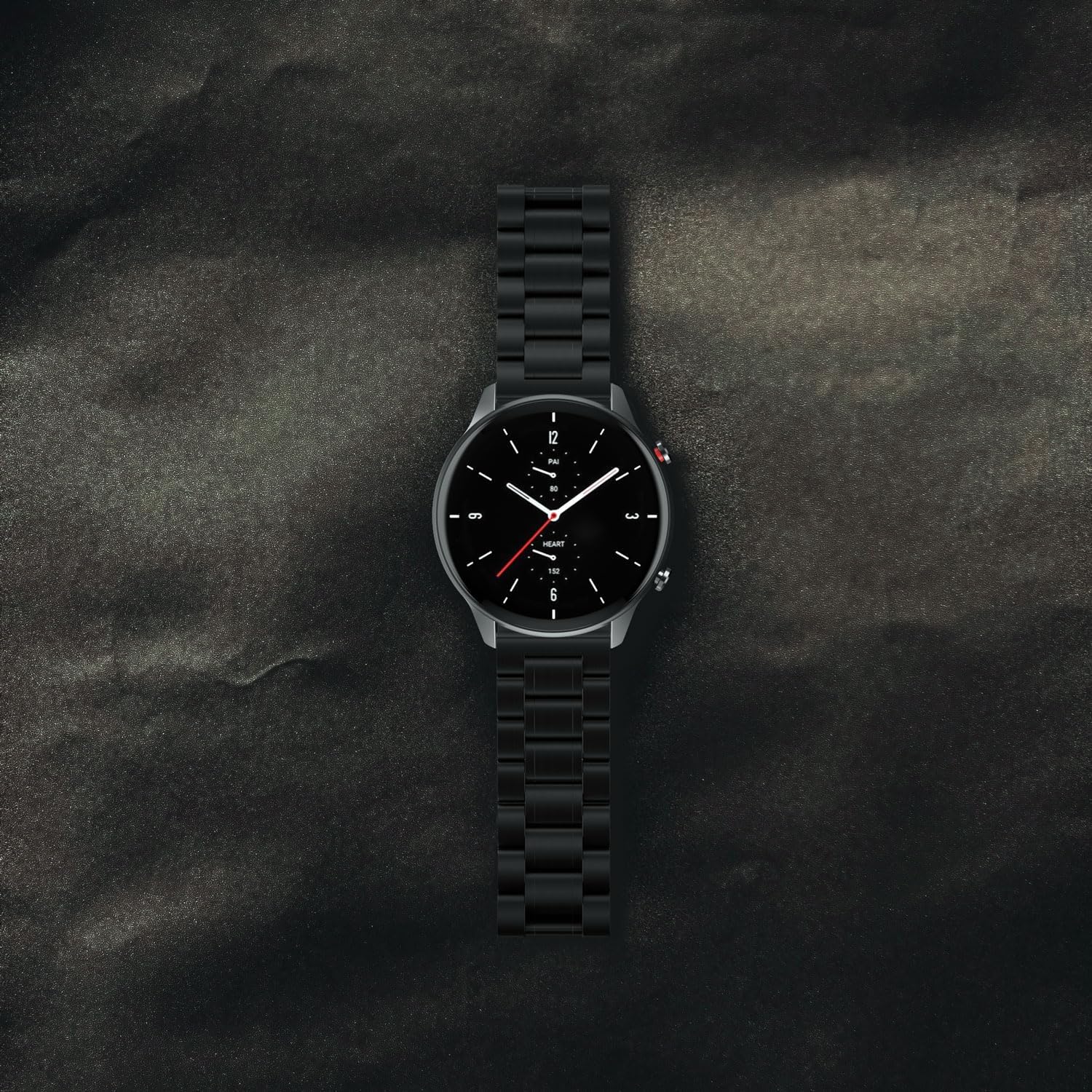 Detalle de Suuira Cinturino in acciaio compatibile con Amazfit GTR/GTR 2/Stratos – Nero