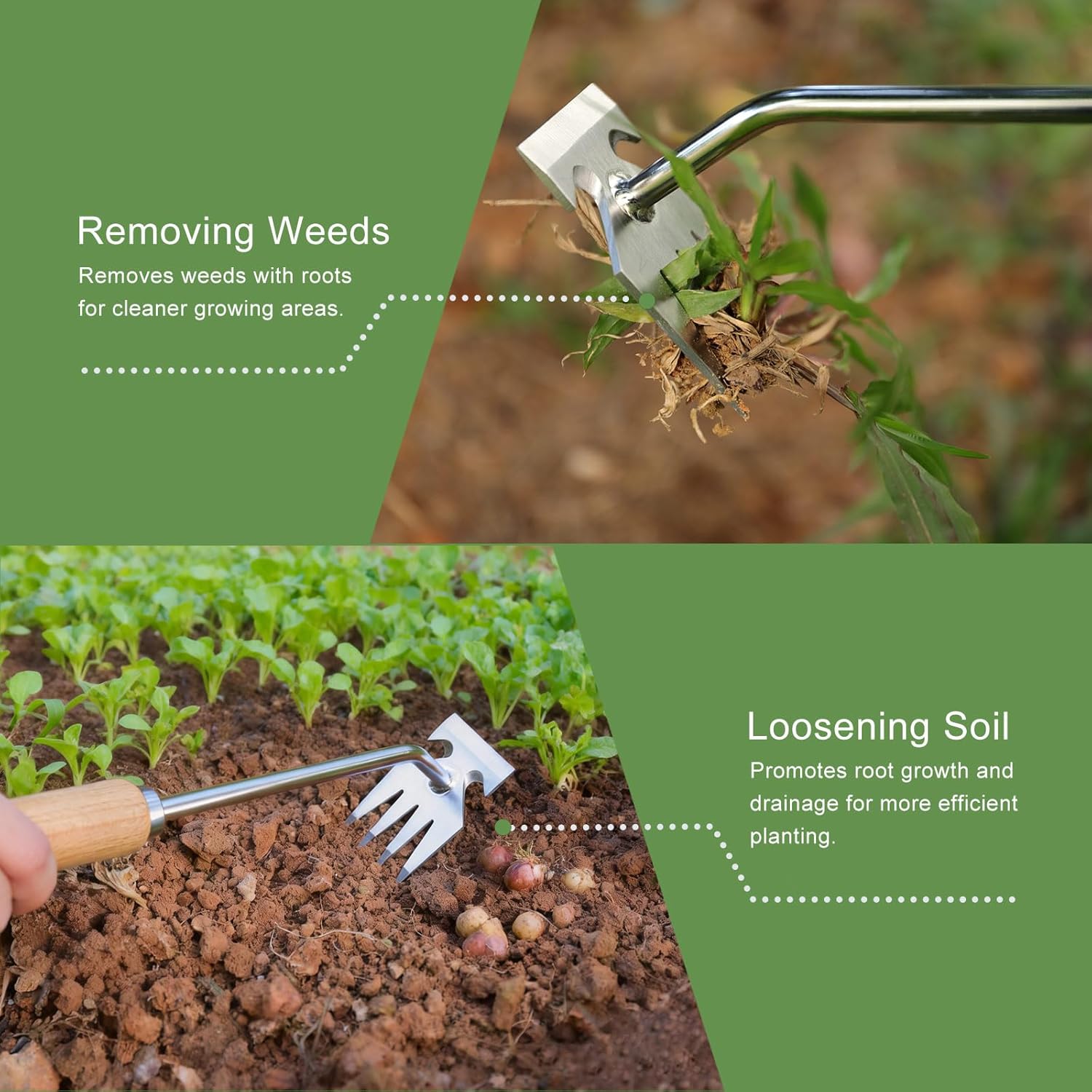 Thumbnail 4 de Orelex Weed Puller – professional weeding tool with rustproof stainless steel and wooden handle