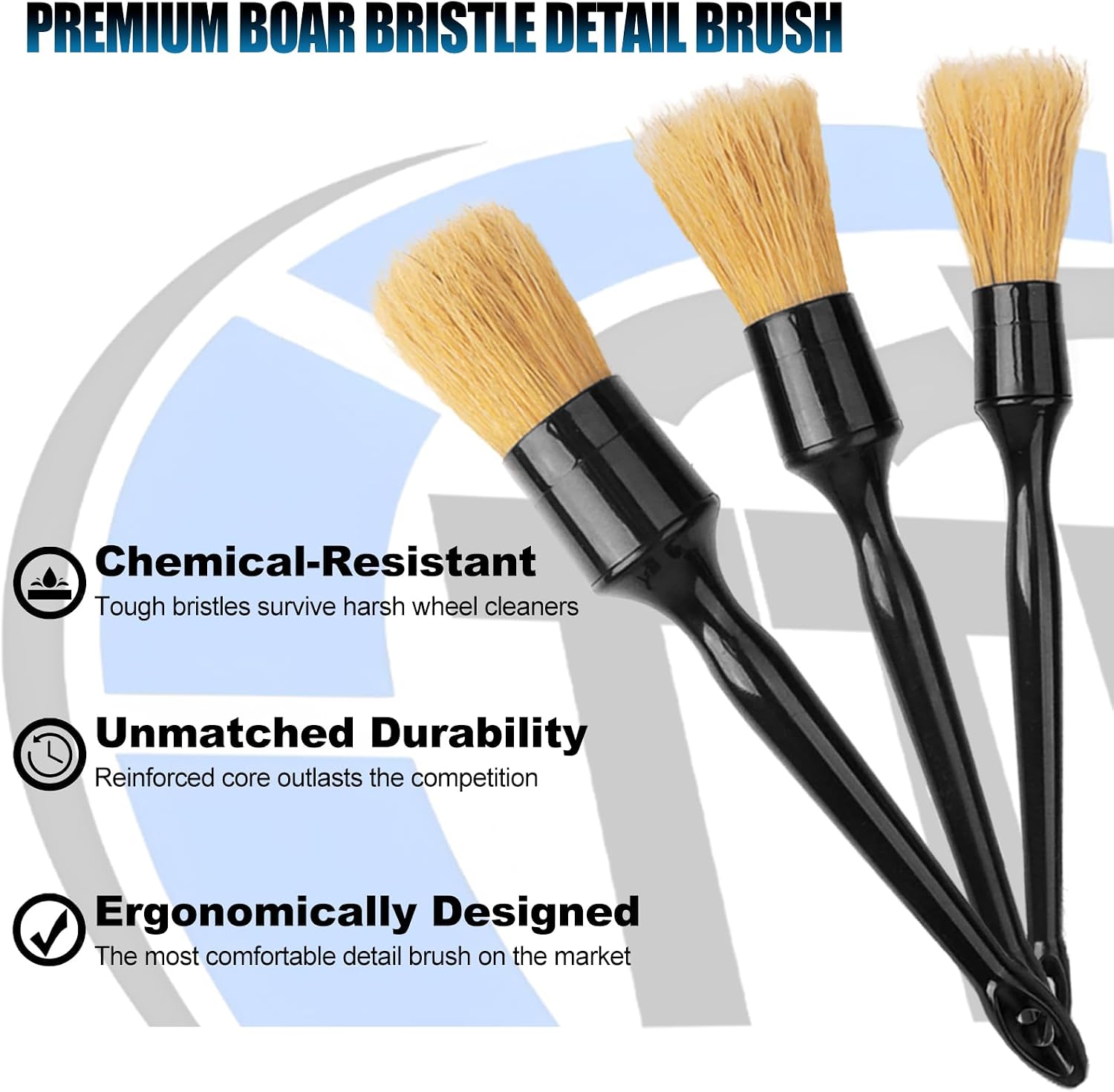 Detalle 2 de TTRCB CWB-8 Wheel and Tire Detailing Brush Kit, 8-Piece with Flexible Brushes