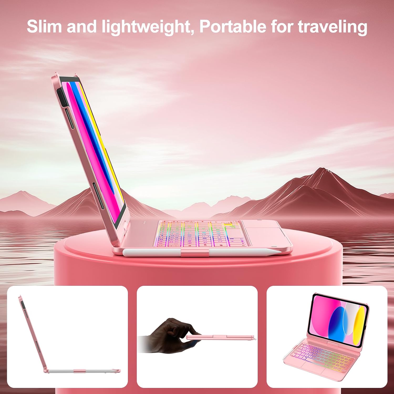 Thumbnail 6 de MMK Keyboard Case for iPad A16 11th Gen 11in, backlit keyboard
