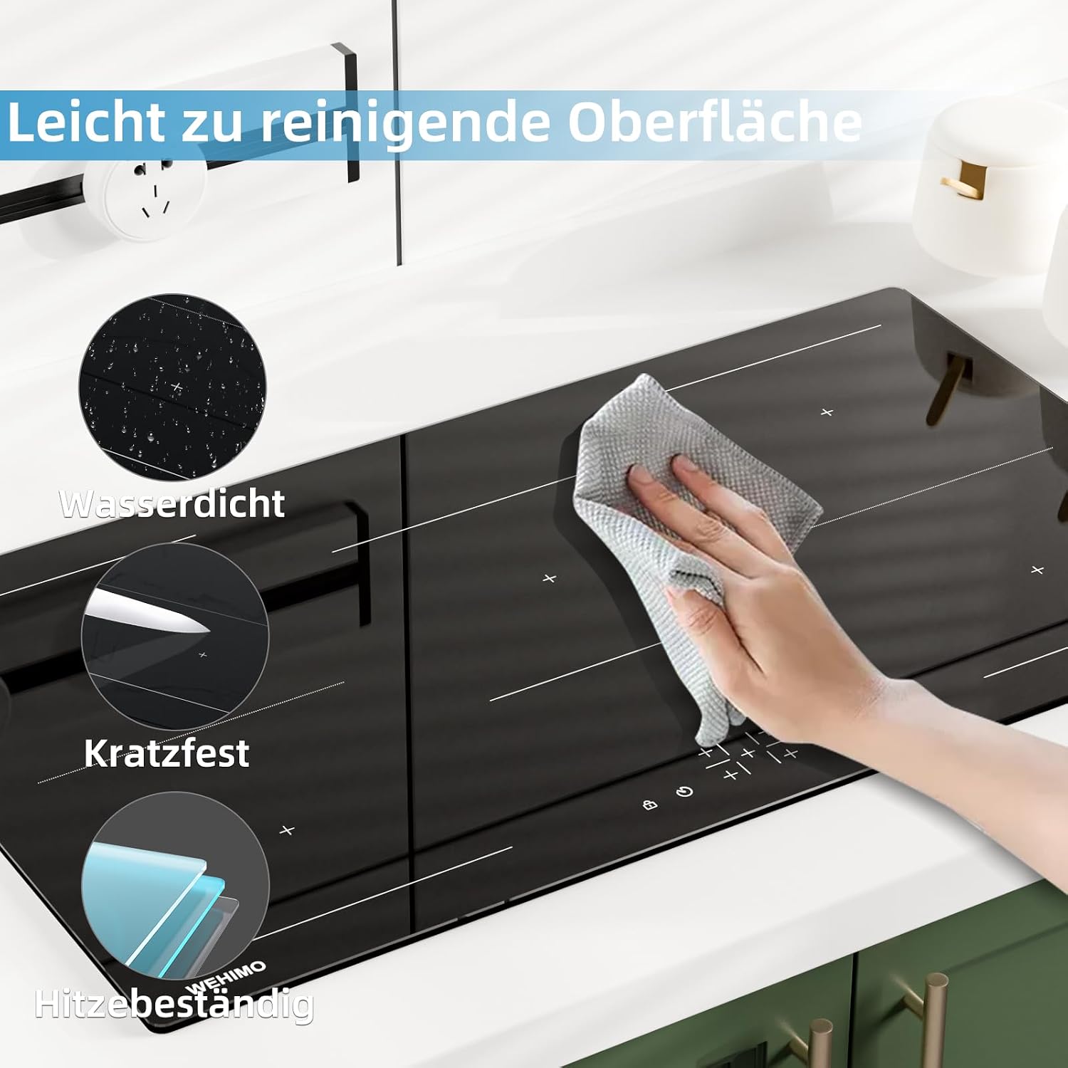 Thumbnail 6 de WEHIMO Induktionskochfeld 90 cm mit 5 Zonen und Power Booster