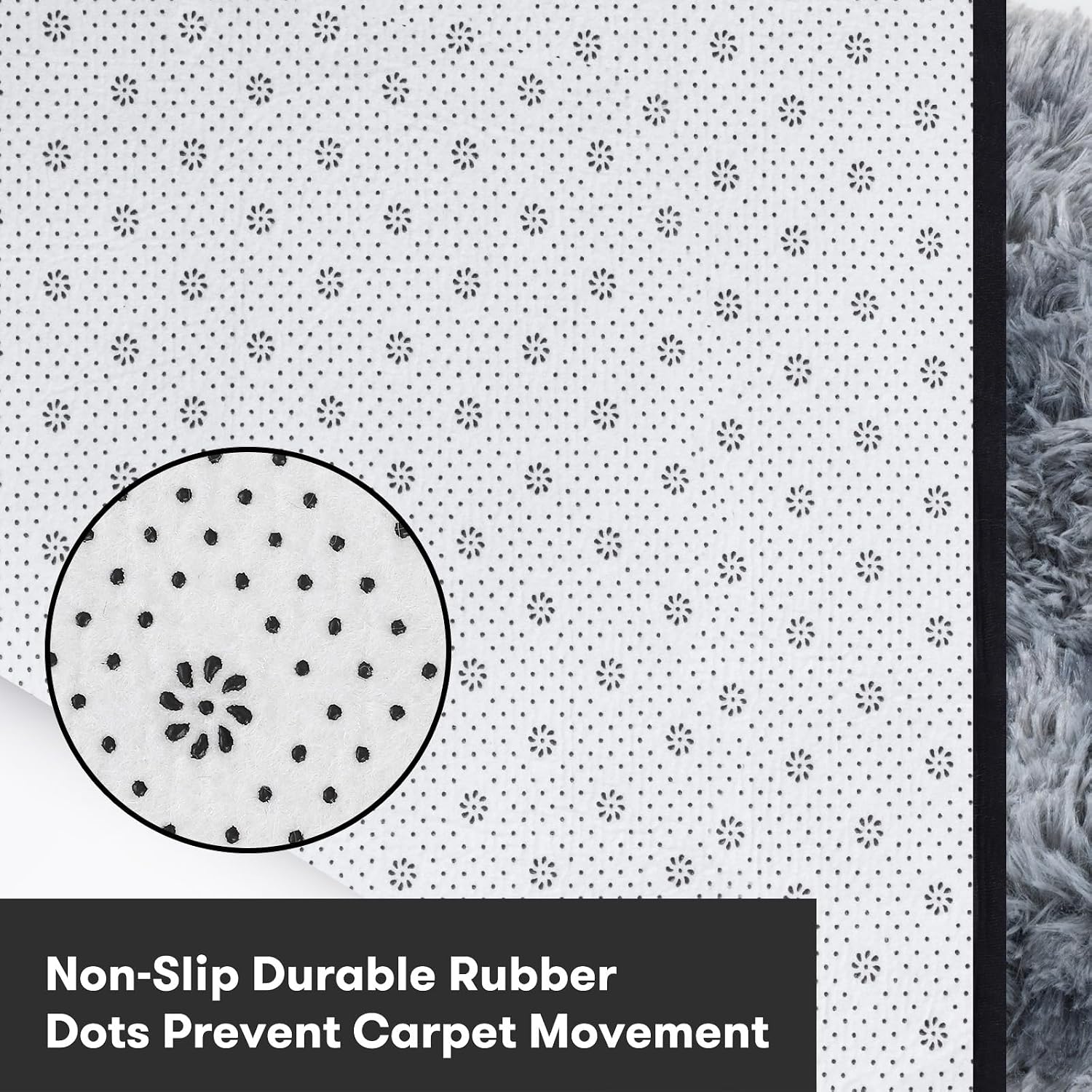 Detalle 2 de JOJOSEE Rugs Living Room 240x300 cm grey rug