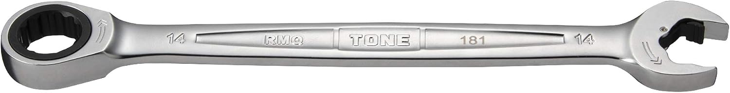 Detalle de トネ(TONE) RMQ-14 クイックラチェットめがねレンチ 14mm・薄形ストレート