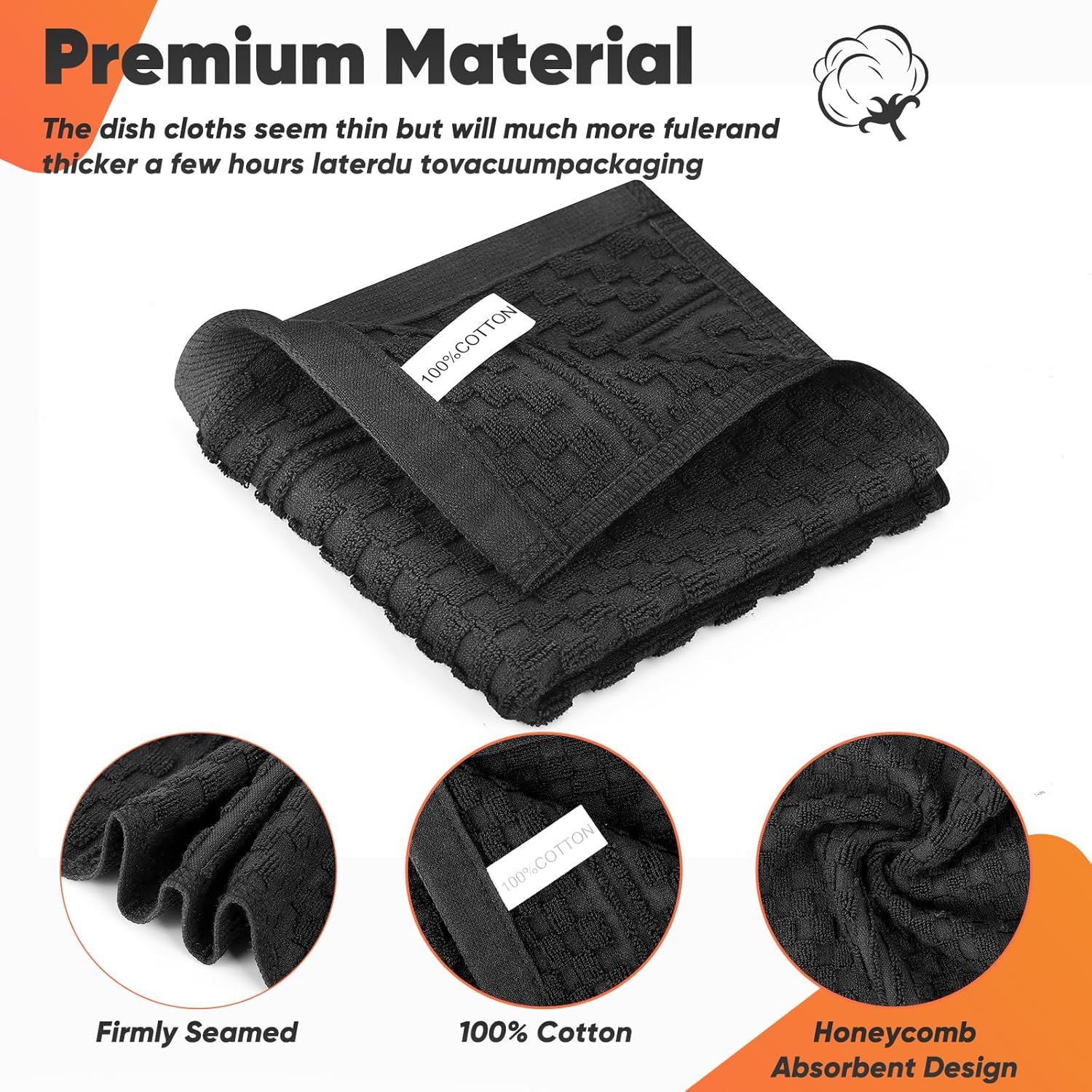 Thumbnail 5 de Oven Mitts Kitchen Towels and Dishcloths with Pot Holders Set