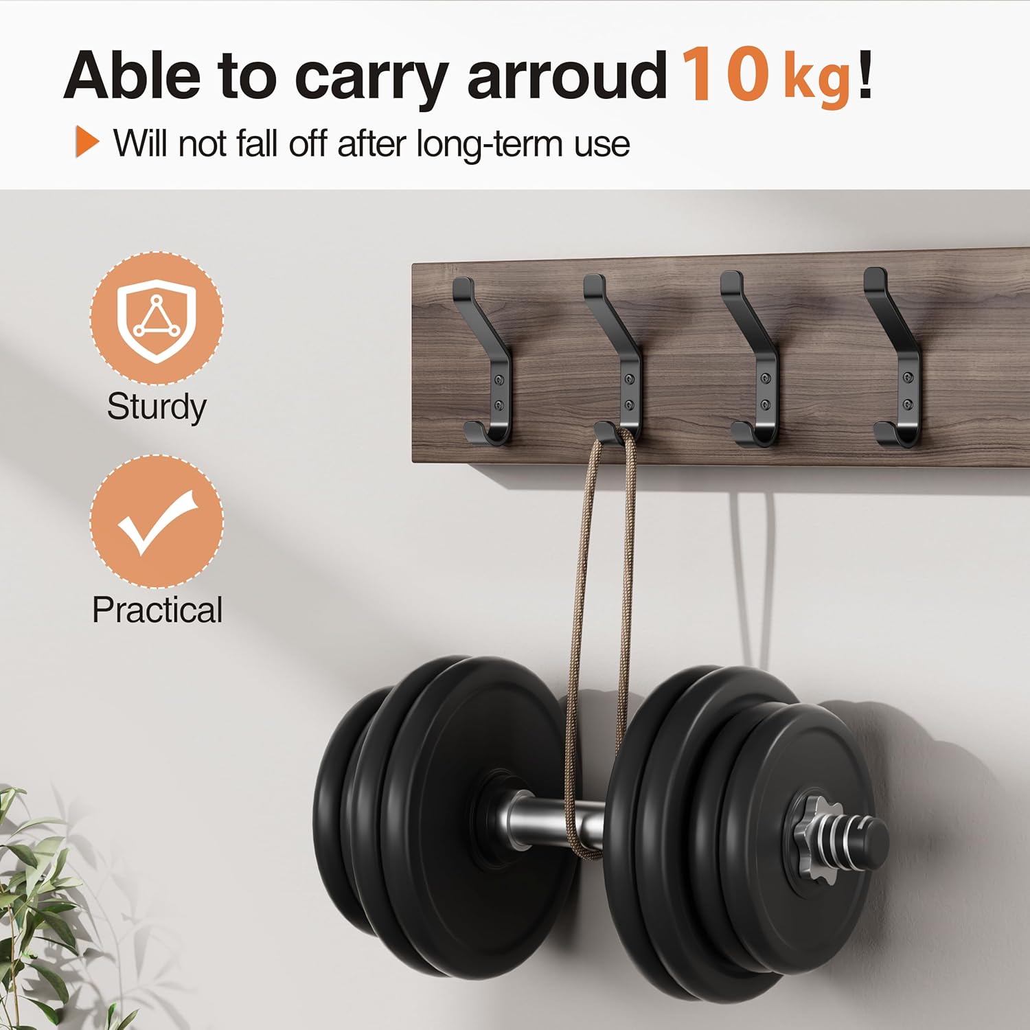 Detalle 2 de susswiff Wall Hooks 10kg metal coat hanger for door 🪝