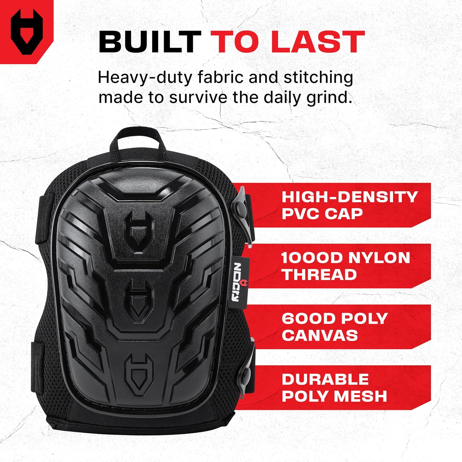 Detalle 1 de NoCry NC-PKP-V1B Construction Knee Pads with EVA Foam and Hard Cap