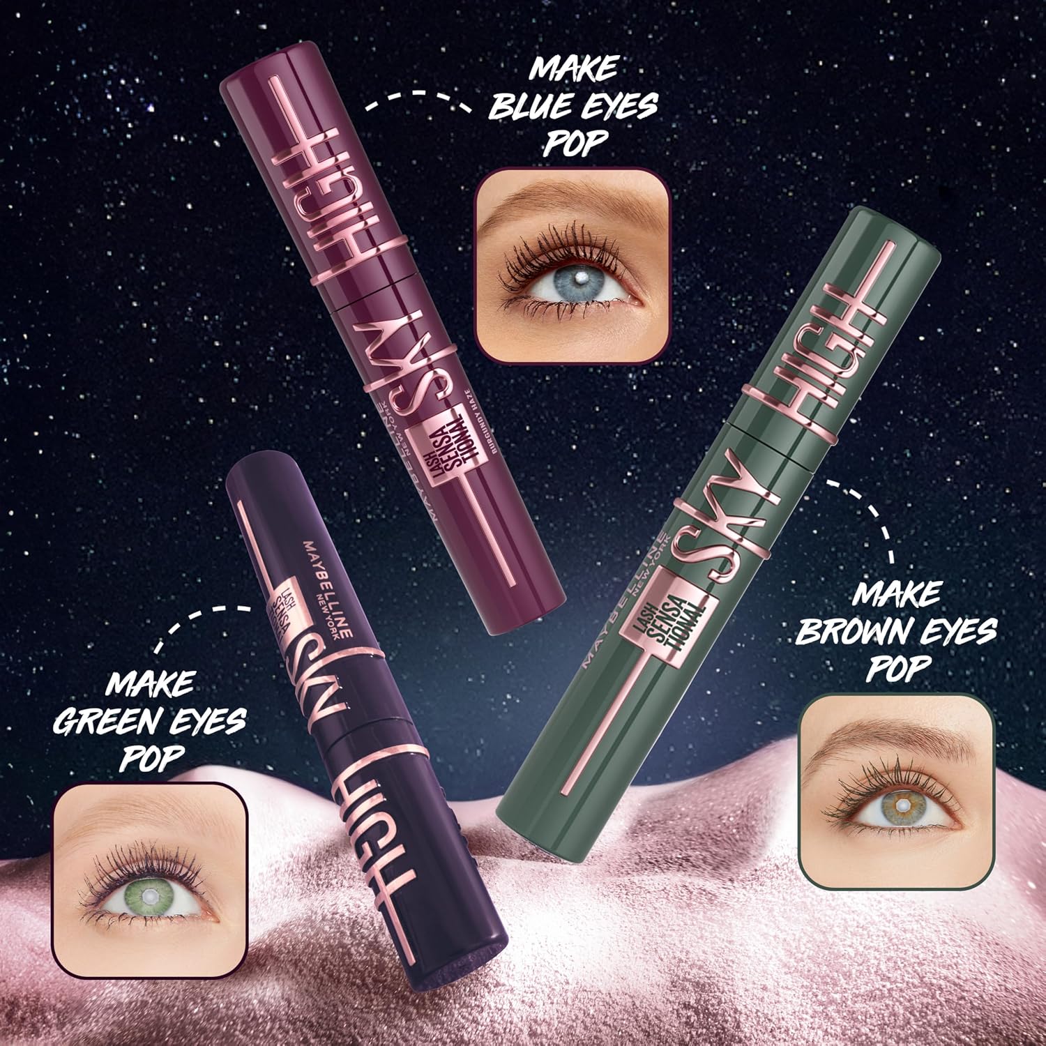 Thumbnail 1 de Maybelline Lash Sensational Sky High Lengthening Mascara in True Brown